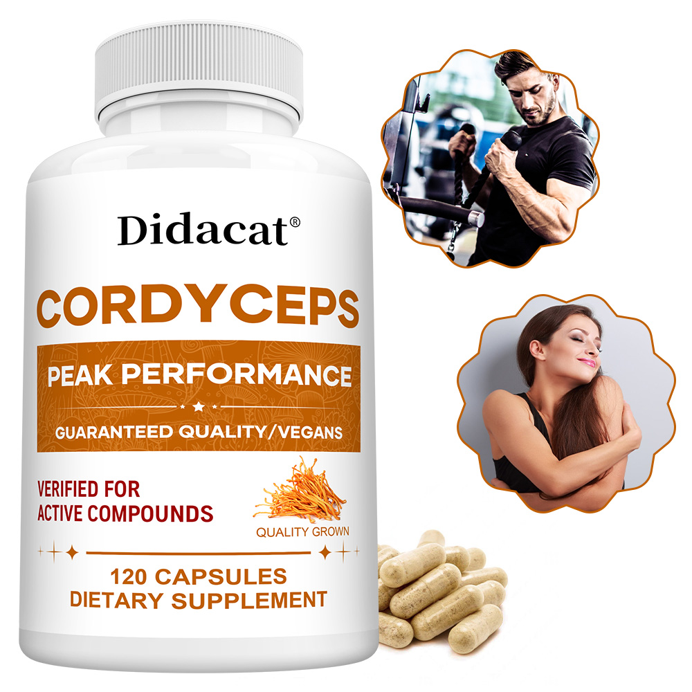 Health Wellness Energy - Cordyceps Mushroom Capsules 1000mg, Natural Wellness