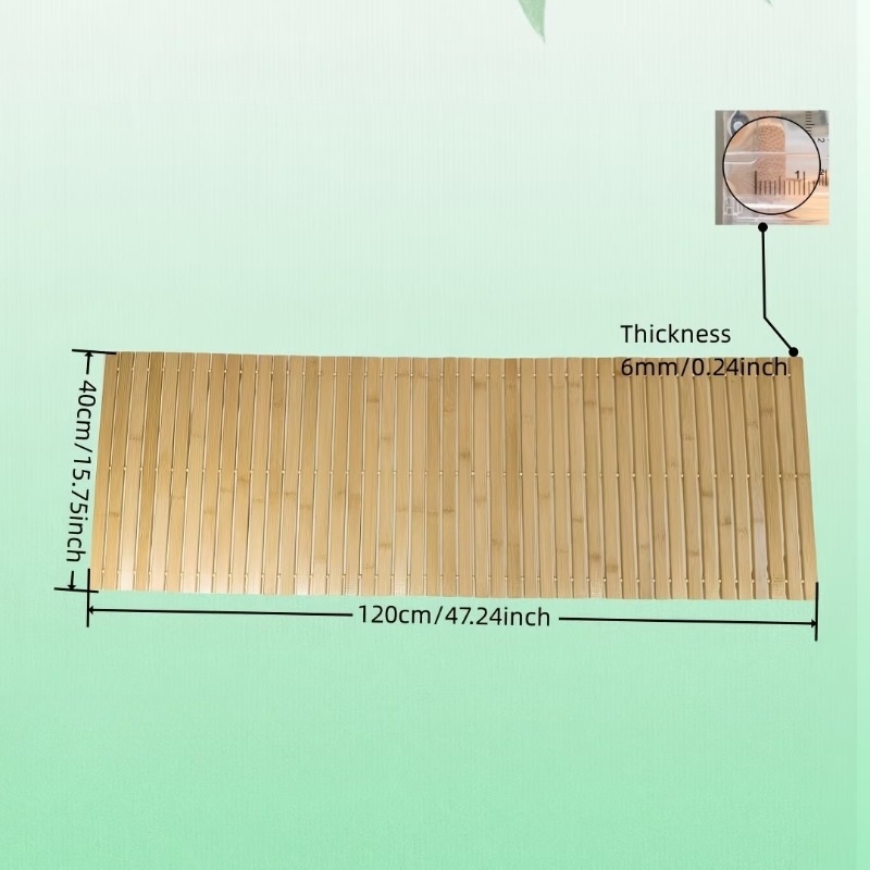 40 X 120Cm Large Size Bamboo B - Bamboo Bath Mat ulasan dan harga