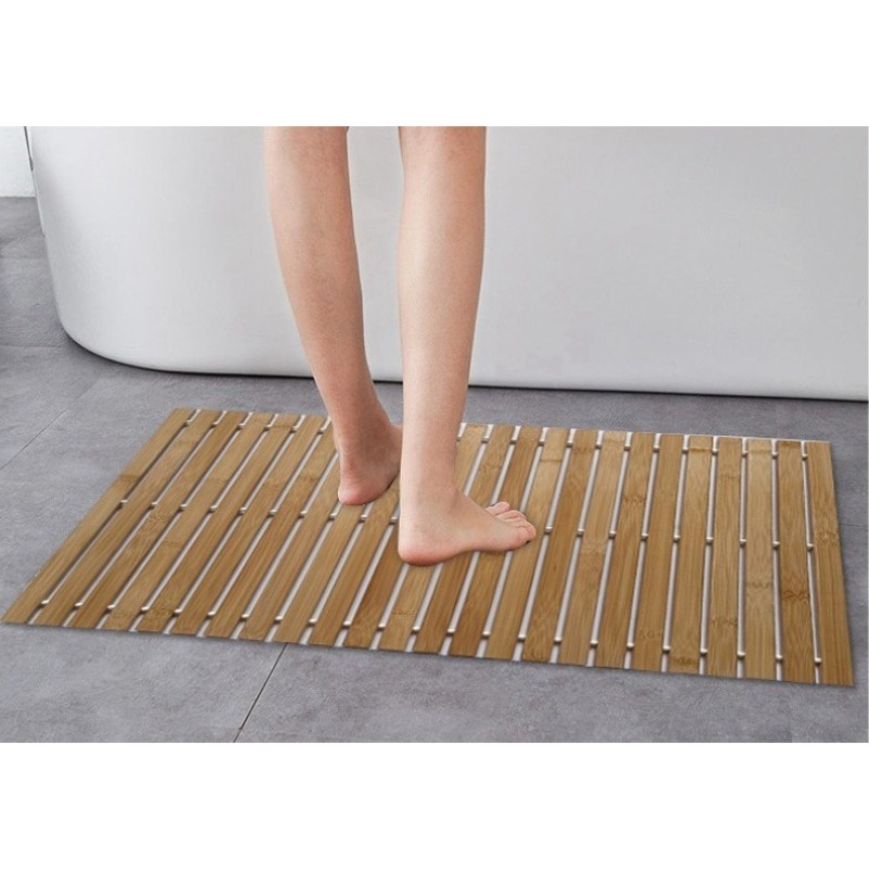 40 X 120Cm Large Size Bamboo B - Bamboo Bath Mat ulasan dan harga
