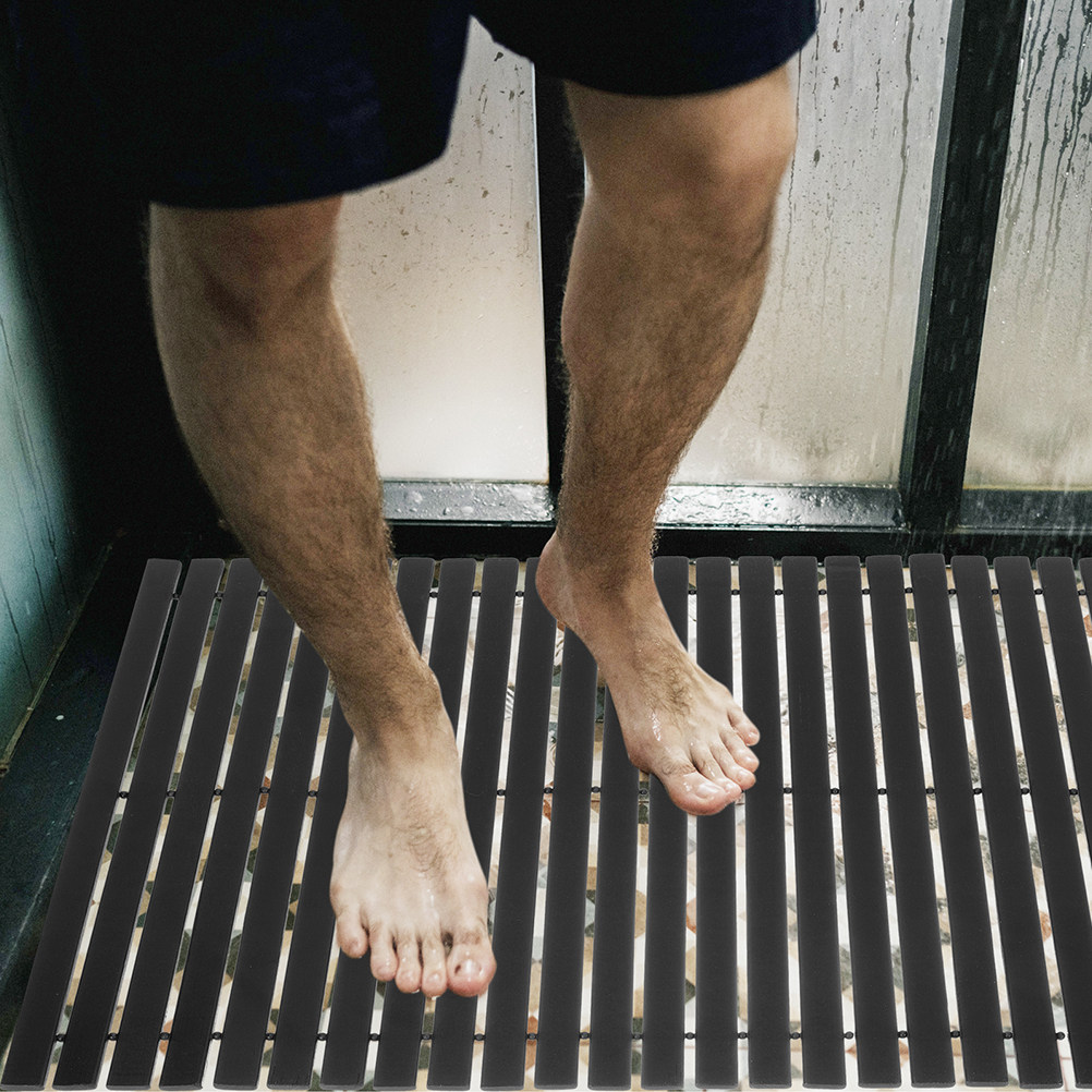 Bamboo Nonslip Bath Mat Premiu - Bamboo Bath Mat ulasan dan harga