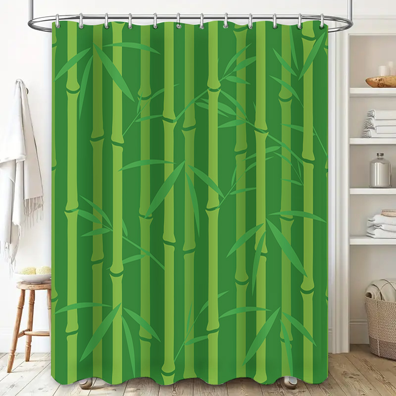 Green Bamboo Shower Curtain wi - Bamboo Bath Mat ulasan dan harga