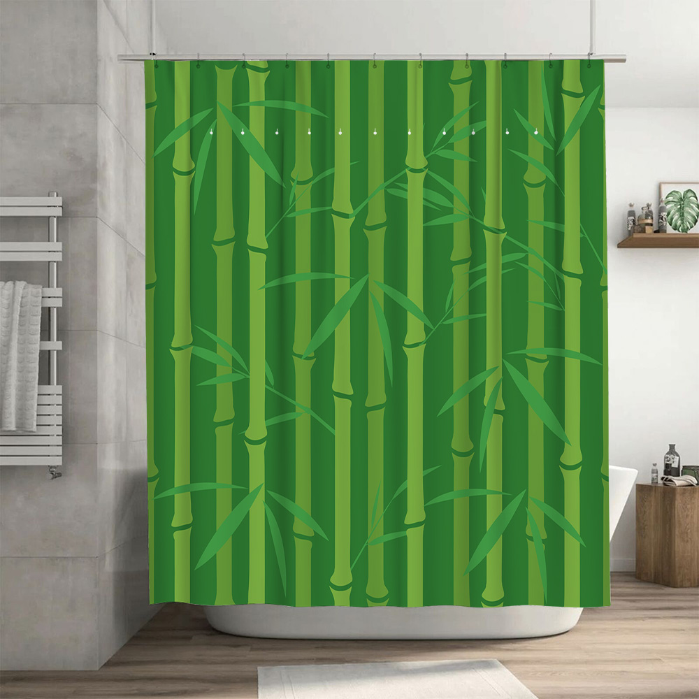 Green Bamboo Shower Curtain wi - Bamboo Bath Mat ulasan dan harga