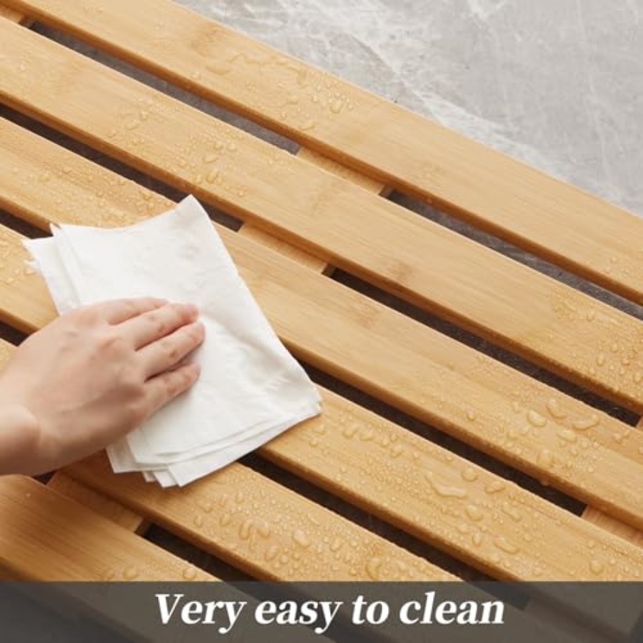 Bamboo Bath Mat for Shower wit - Bamboo Bath Mat ulasan dan harga