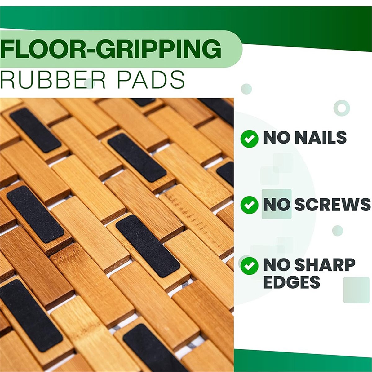 NOCM Bamboo Bath Mat - Foldabl - Bamboo Bath Mat ulasan dan harga
