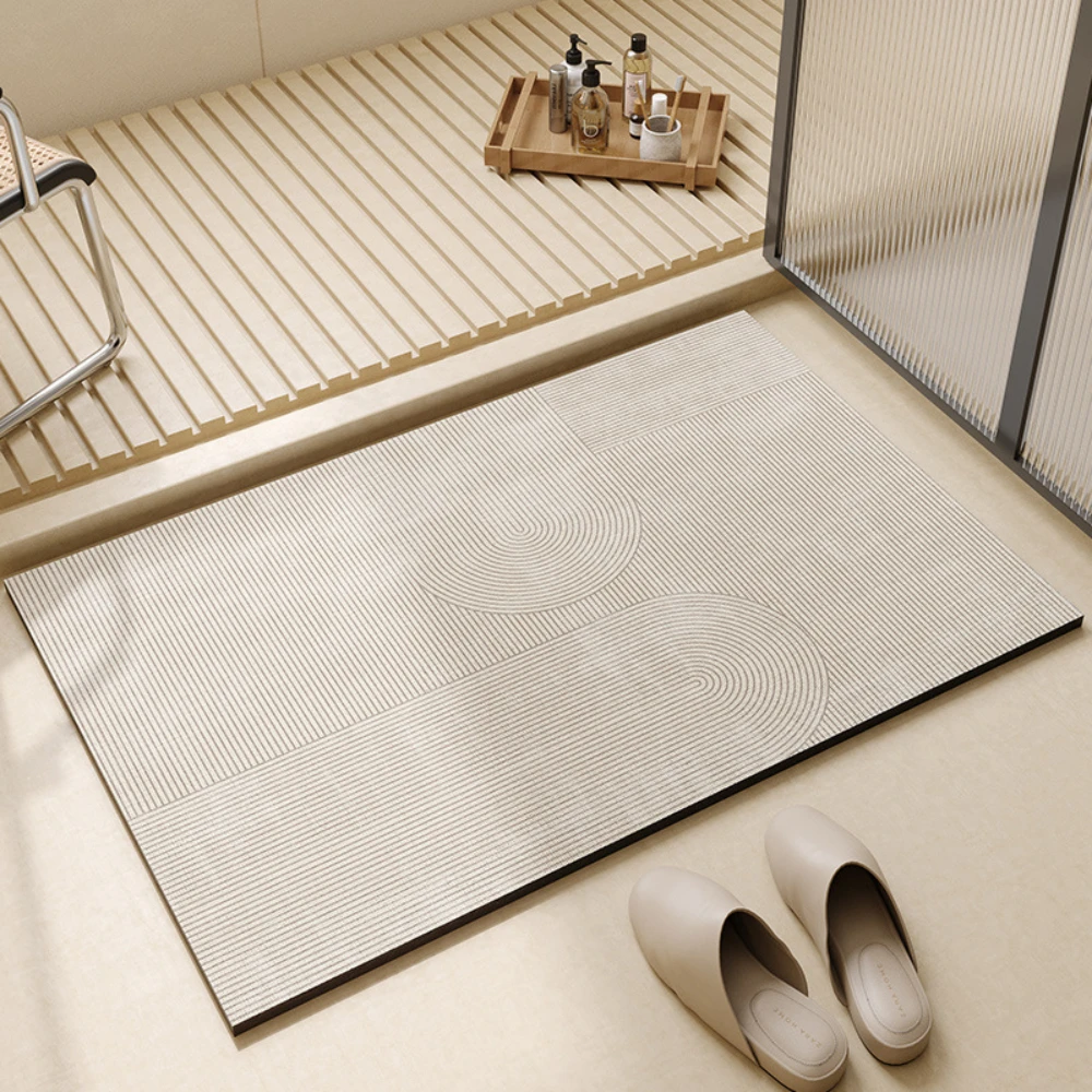 Light Coffee Geometric Line Di - Bamboo Bath Mat ulasan dan harga