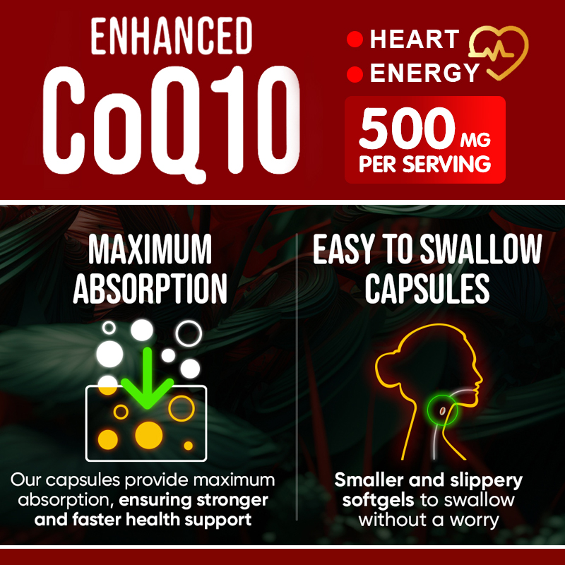 CoQ10 Capsules Support Heart C - Health Wellness Energy ulasan dan harga