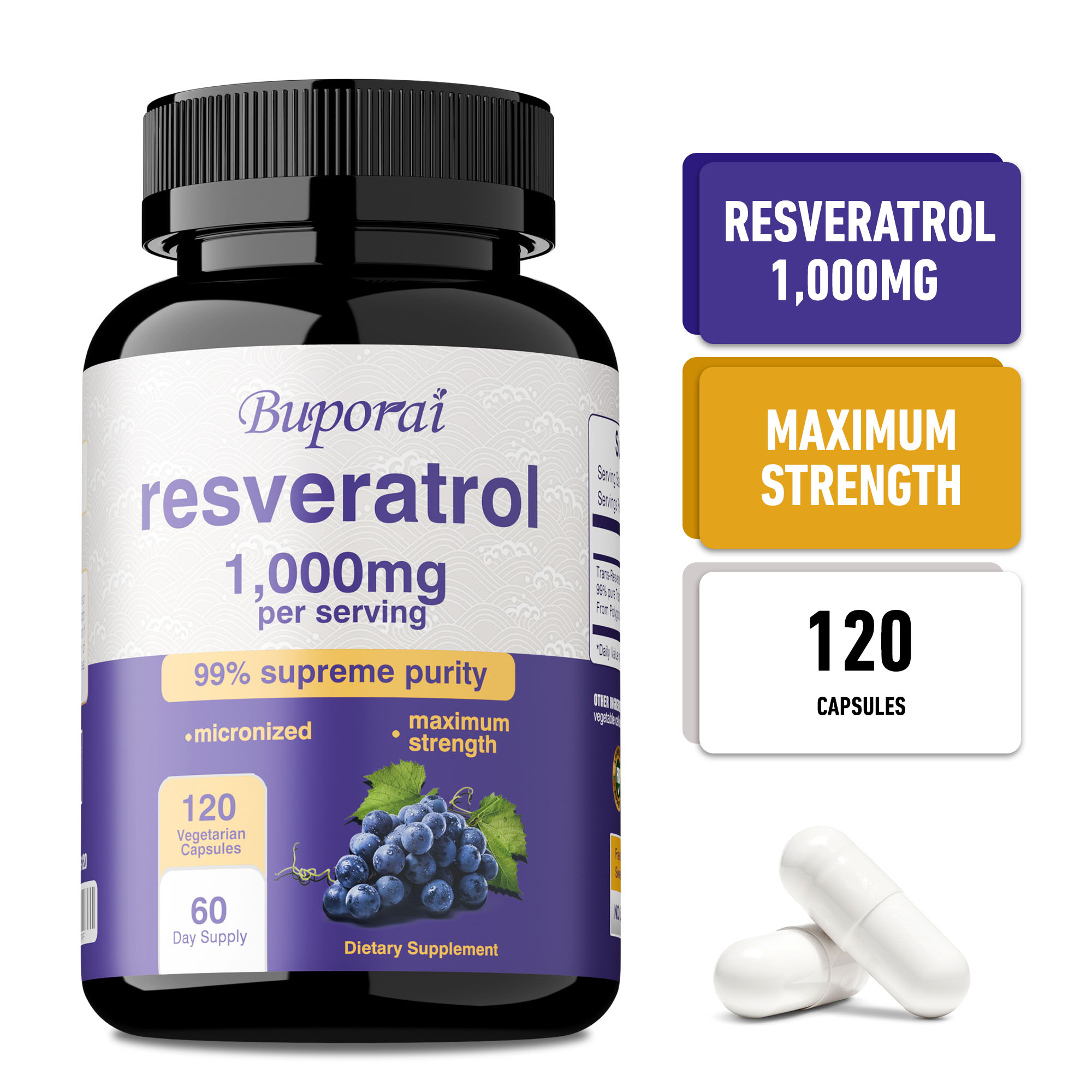 Resveratrol Capsules - Promote - Health Wellness Energy ulasan dan harga