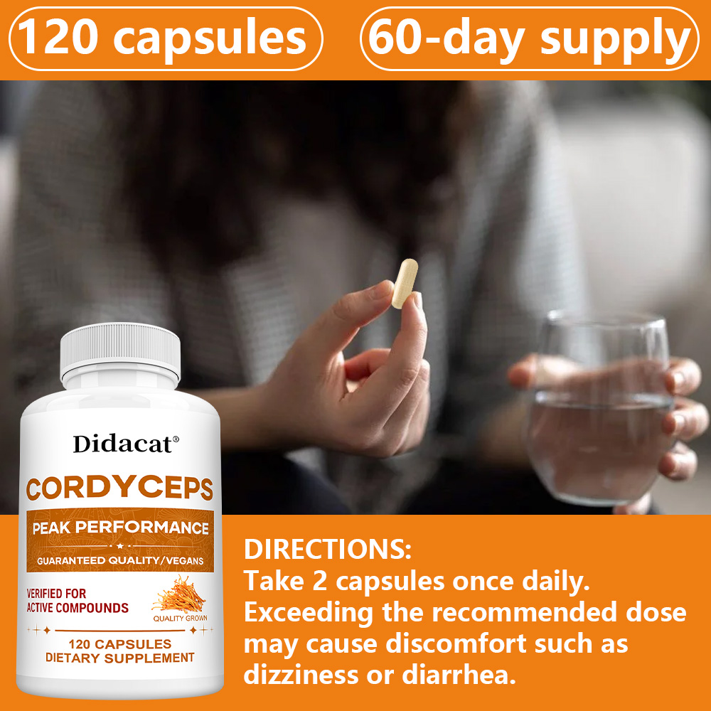 Cordyceps Mushroom Capsules 10 - Health Wellness Energy ulasan dan harga